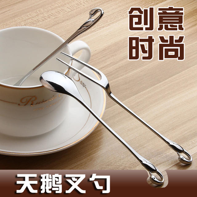 Chenghuijie dessert spoon factory direct stainless steel Western food Big pointed spoon main meal spoon creative coffee spoon long handle spoon detail 3