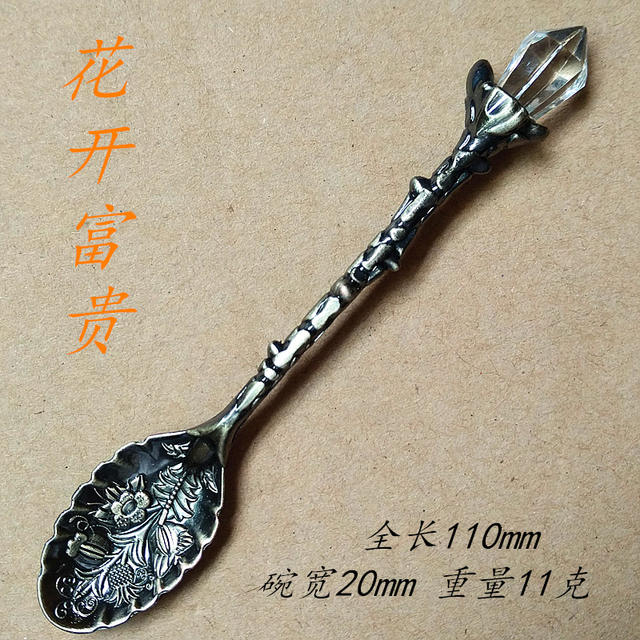 Western-style tableware wholesale gift 6 three-dimensional spoon suit solid color creative coffee spoon stainless steel rice soup spoon fork detail 10