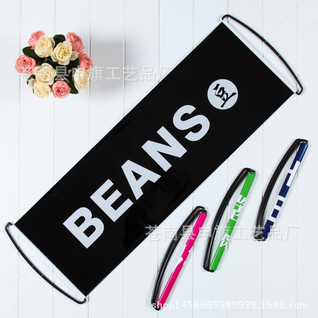 Hand-pulled flag, PET automatic telescopic flag, cheer advertising flag, la flag, hand-pulled banner, pennant, paper flag detail 9