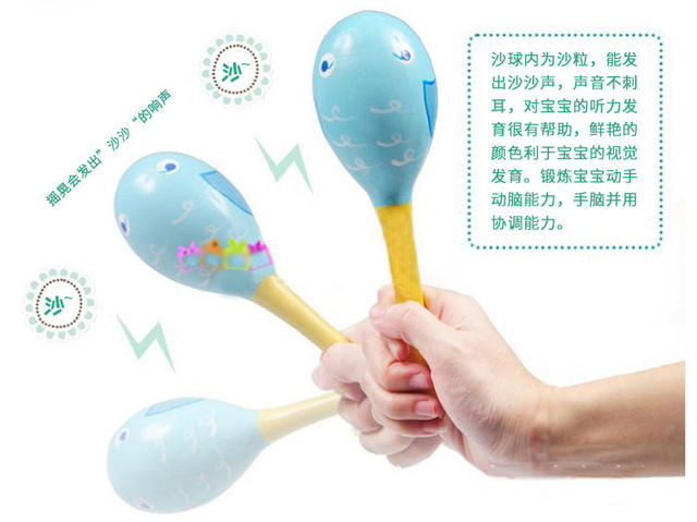 Sand Hammer Toy Orff Baby Percussion Instrument Toddler Music Teaching Aids Sand Ball Wooden Educational Early Education detail 2