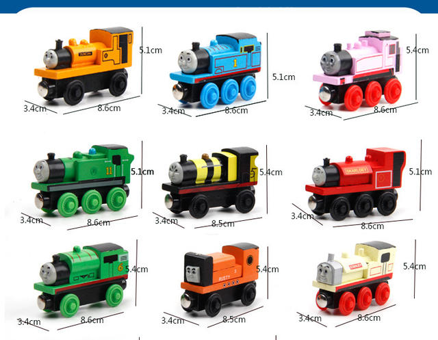Wooden Thomas the Locomotive Baby Early Education Toy Children's Educational Magnetic Rail Car Model Gift Wholesale detail 11