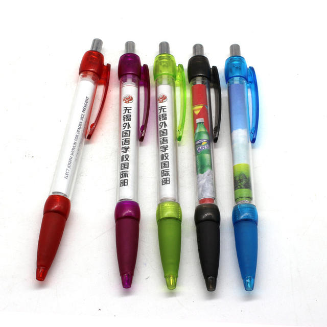 Promotional Plastic Ballpoint Pens, Pull-Out Paper Advertising Pens, Pull-Out Pens with Color Printing, Various Flag Pens, Double-Sided Color Printing detail 1
