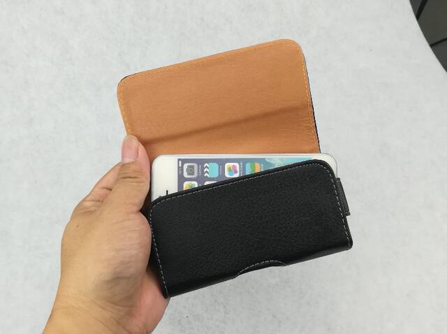 Mobile phone waist bag belt waist hanging mobile phone protective case bag old man-machine domestic machine waist hanging leather case manufacturer detail 5
