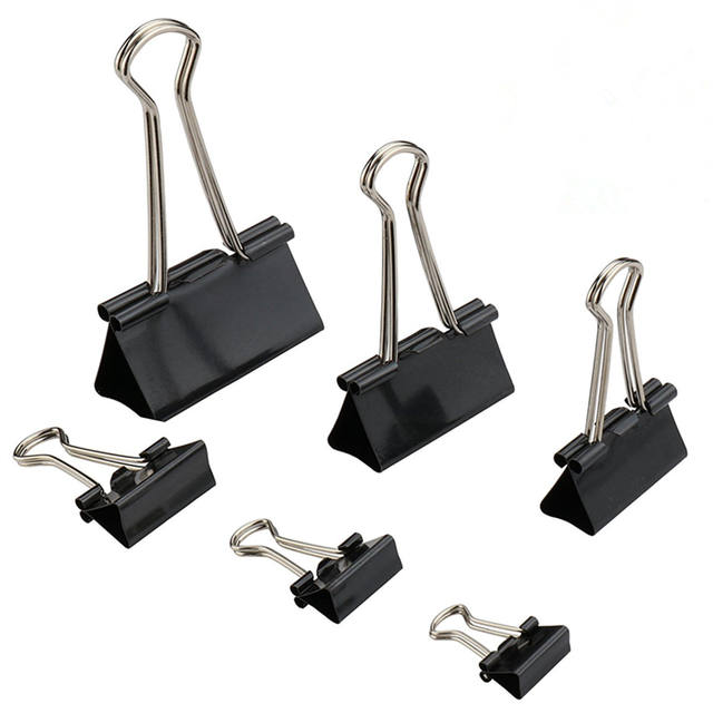 Factory Sells Black Metal Binder Clips, Document Clips, Office Stationery, and Mixed Storage Clips detail 10