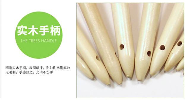 Factory wholesale car wash brush bristle round head paint car cleaning brush wooden handle bristle detail brush pig brush detail 8