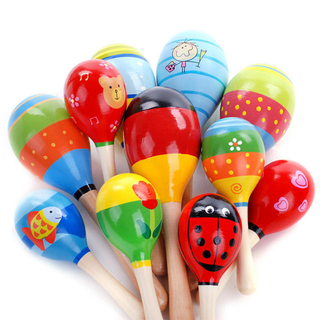 Sand Hammer Toy Orff Baby Percussion Instrument Toddler Music Teaching Aids Sand Ball Wooden Educational Early Education detail 1