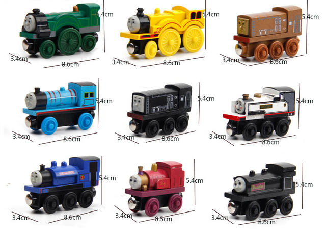 Wooden Thomas the Locomotive Baby Early Education Toy Children's Educational Magnetic Rail Car Model Gift Wholesale detail 12