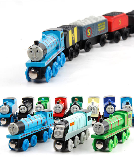 Wooden Thomas the Locomotive Baby Early Education Toy Children's Educational Magnetic Rail Car Model Gift Wholesale detail 5