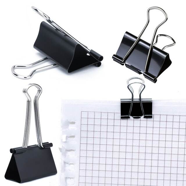Factory Sells Black Metal Binder Clips, Document Clips, Office Stationery, and Mixed Storage Clips detail 5