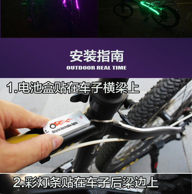 Bicycle Decorative Light Bicycle Tail Light Mountain Bike Light Dead Flying Light Warning Light Frame Light Shelf Tail Light detail 9
