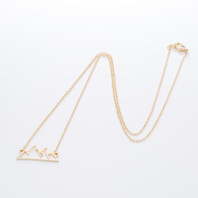 Sweet New Fashion Peak Personalized Cut Out Snow Mountain Ins Necklace Simple Cross-Border Export Jewelry Wholesale detail 10