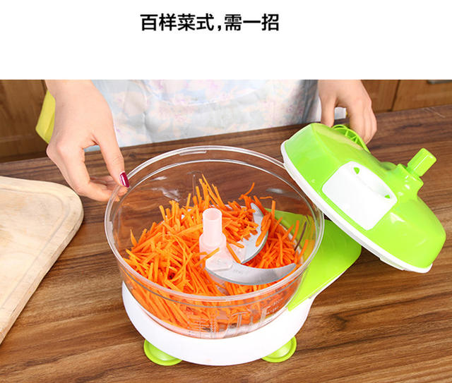 Household Kitchen Manual Meat Grinder Hand-Cranked Cooking Machine Vegetable Dryer Vegetable Cutting Machine Chili Garlic Chopper detail 10