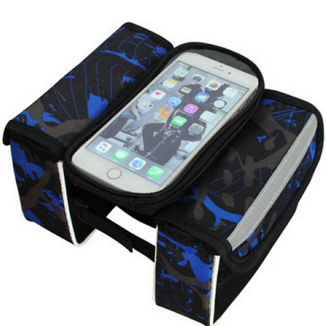 Self-propelled car beam bag mountain front bag touch screen mobile phone bag enlarged saddle bag upper tube bag car frame bag riding equipment detail 5
