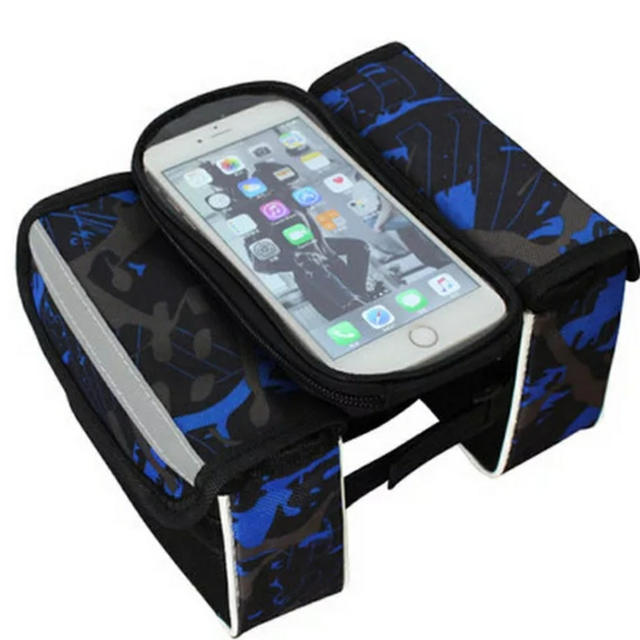 Self-propelled car beam bag mountain front bag touch screen mobile phone bag enlarged saddle bag upper tube bag car frame bag riding equipment detail 1