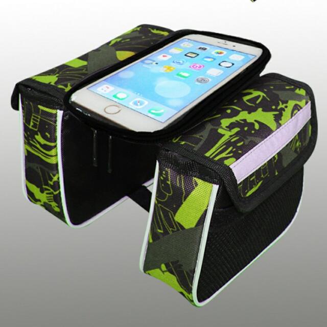Self-propelled car beam bag mountain front bag touch screen mobile phone bag enlarged saddle bag upper tube bag car frame bag riding equipment detail 6