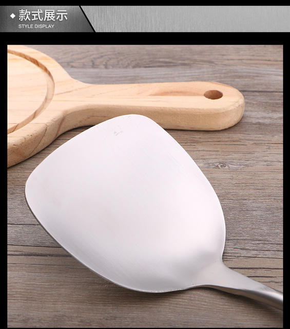 304 Stainless Steel Spatula Household Wooden Handle Utensils High Temperature Resistant Colander Spatula Kitchen Utensil Set Soup Spoon Kitchen Utensils detail 9