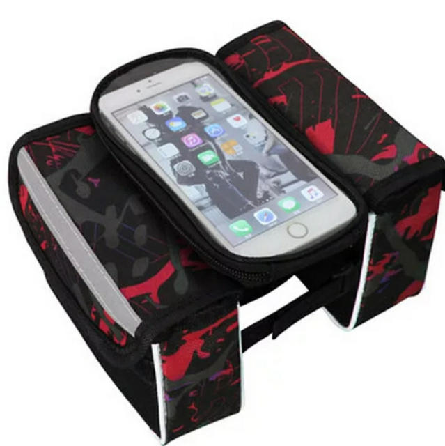 Self-propelled car beam bag mountain front bag touch screen mobile phone bag enlarged saddle bag upper tube bag car frame bag riding equipment detail 3