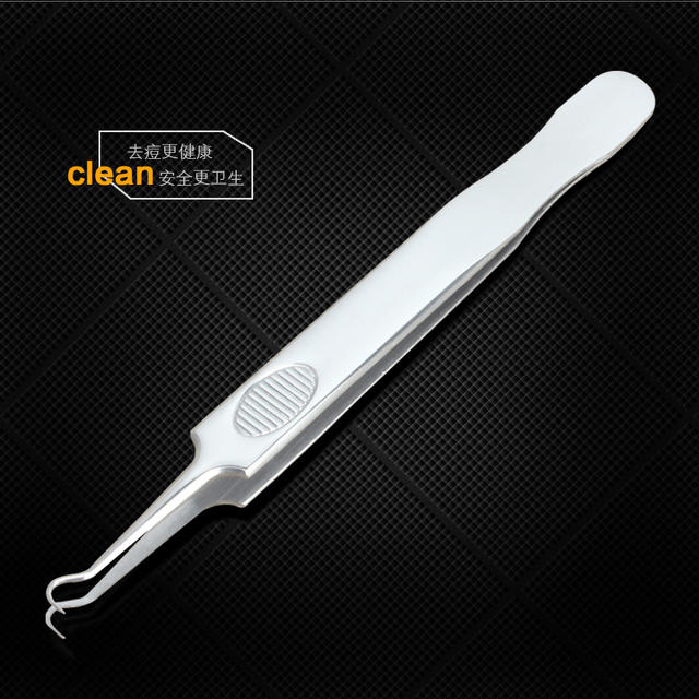 Cross-Border Stainless Steel Curved Mouth Acne Clip Acne Needle to Remove Acne Acne Needle Set Cell Clip Beauty Tool detail 8