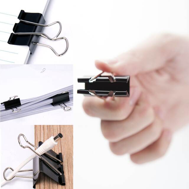 Factory Sells Black Metal Binder Clips, Document Clips, Office Stationery, and Mixed Storage Clips detail 6
