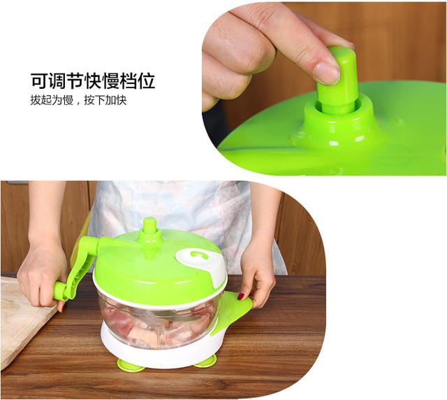 Household Kitchen Manual Meat Grinder Hand-Cranked Cooking Machine Vegetable Dryer Vegetable Cutting Machine Chili Garlic Chopper detail 7