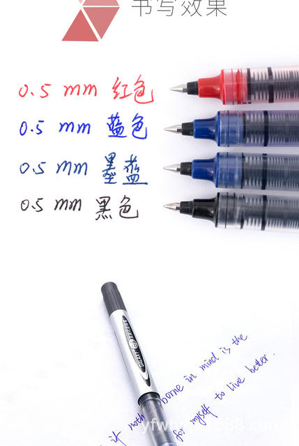 Snow White Direct Liquid Pen Full Needle 166 Direct Liquid Ball Pen Sign Pen 0.5 Gel Pen Student Office Water Pen detail 11