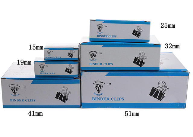 Factory Sells Black Metal Binder Clips, Document Clips, Office Stationery, and Mixed Storage Clips detail 2