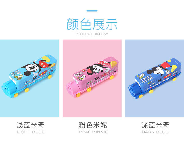 Mickey Children's Kindergarten Train Stationery Case Iron Pencil Case Car Cartoon Pencil Case Frozen Spider-Man detail 7