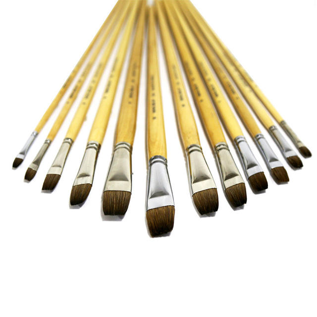 Minghua 166 Single Brush Pencil Wolf Hair Gouache Brush Watercolor Oil Painting Brush Set Wholesale Fine Brush Chinese Painting
