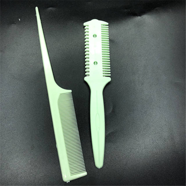 Double-sided knife hair cutting comb pointed tail comb suit hair cutting knife hair bangs thinning device pet comb detail 3