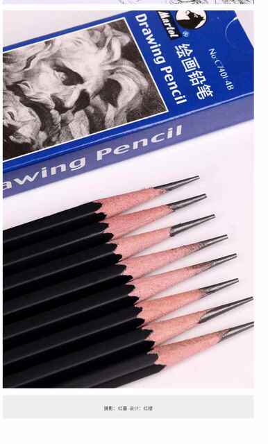 Marley 7401 Sketch Drawing Pencil Sketch Charcoal Student Writing Pencil Charcoal Pencil Wholesale Spot detail 11