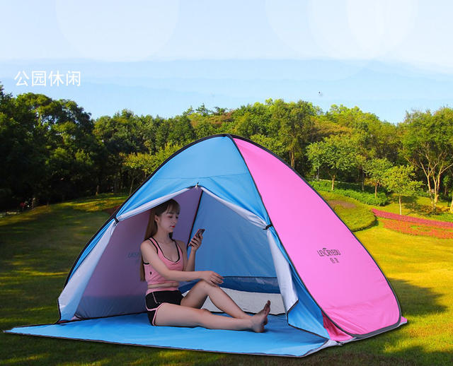Full-automatic Free-build Tourism Seaside Beach Sunshade Quick-open Outdoor Picnic Ultra-light Simple Children's Small Tent Rain detail 4