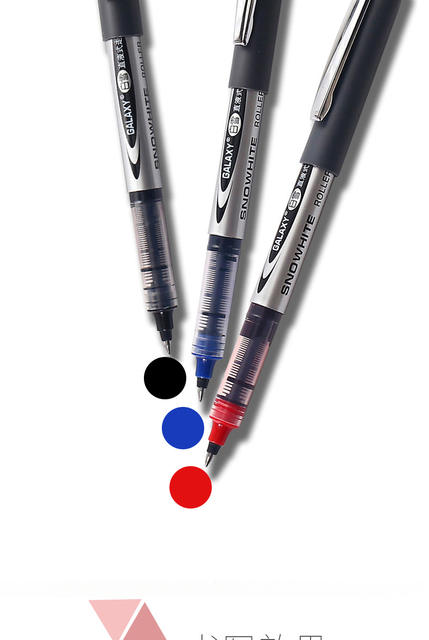 Snow White Direct Liquid Pen Full Needle 166 Direct Liquid Ball Pen Sign Pen 0.5 Gel Pen Student Office Water Pen detail 10