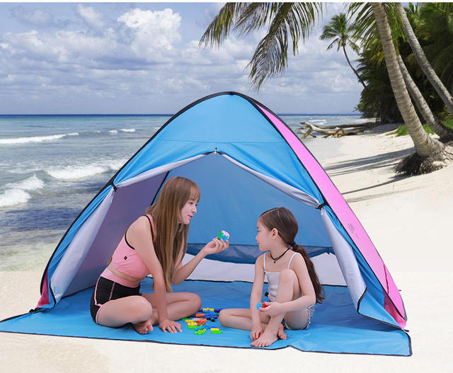 Full-automatic Free-build Tourism Seaside Beach Sunshade Quick-open Outdoor Picnic Ultra-light Simple Children's Small Tent Rain detail 6