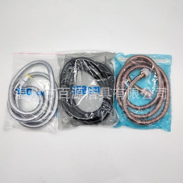 European antique shower hose stainless steel shower head shower Golden black hose 1.5 meters explosion-proof detail 10