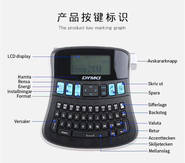 Dymo Delta LabelManager210D Adhesive Cable Label Printer LM160/LM280/420P detail 7