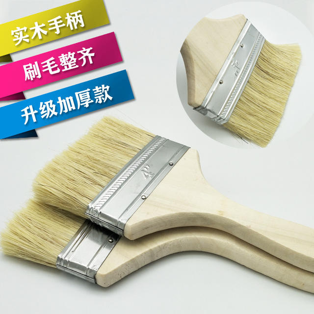 Wooden handle paint brush bristle silk wooden handle brush sewing agent brush manufacturers wholesale paint brush brush detail 7
