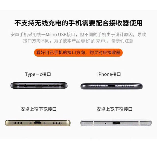 QI standard mobile phone wireless charging receiver 10W fast charging mobile phone back sticker wireless charging receiver detail 5