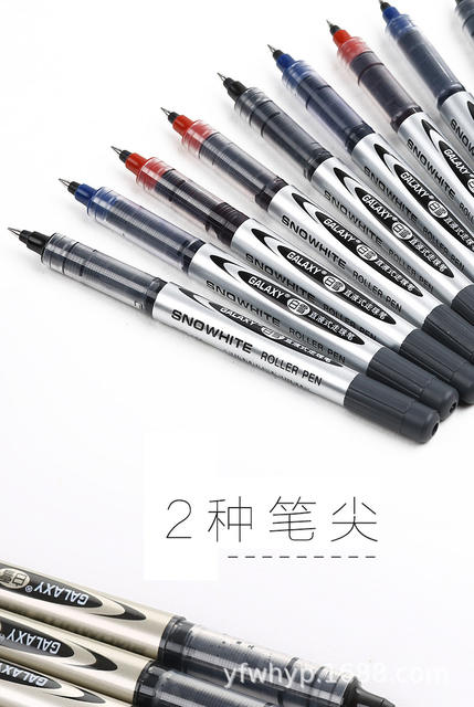 Snow White Direct Liquid Pen Full Needle 166 Direct Liquid Ball Pen Sign Pen 0.5 Gel Pen Student Office Water Pen detail 2