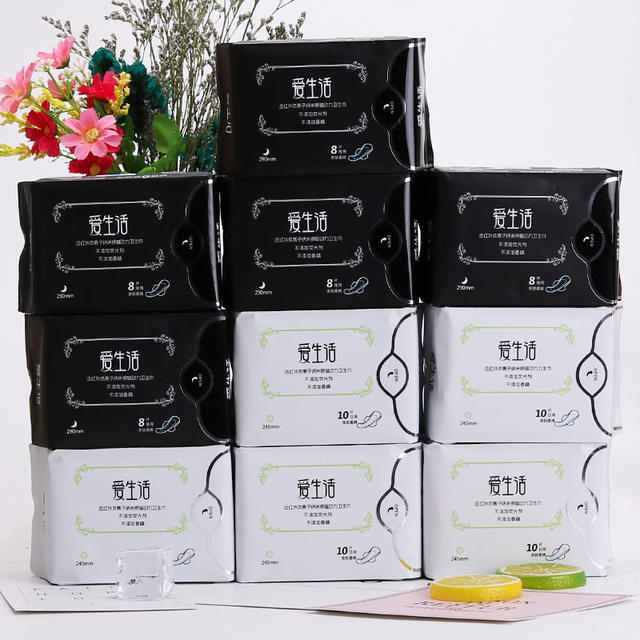Green Leaf Love Life Sanitary Napkins Duoceli Daily and Night Use Ten Pack Combination Negative Ion Day and Night Mixed Pack detail 6