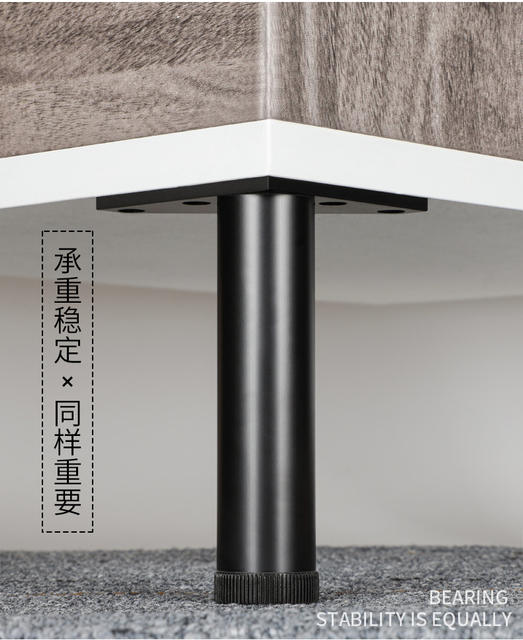 Top Jie Furniture Foot Pad Aluminum Alloy Cabinet Foot Adjustable Black Cabinet Bathroom Cabinet Foot Support Leg Diameter 28mm detail 10