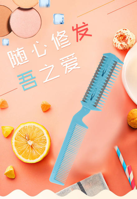 Double-sided hair cutting comb hair clipper hair bangs hairdressing pet comb hair cutting comb detail 1