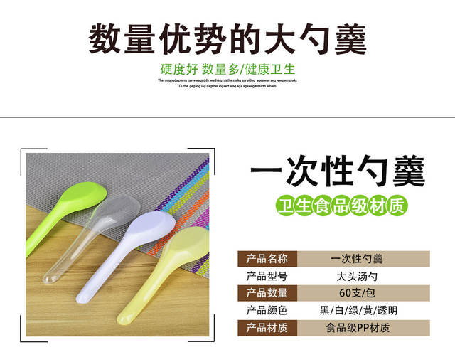 Spoon Disposable Spoon Wholesale Plastic Transparent Porridge Spoon Commercial 103 Spoon Packed Fast Food Spoon Takeaway Soup Spoon detail 2