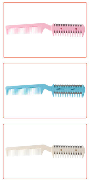 Double-sided hair cutting comb hair clipper hair bangs hairdressing pet comb hair cutting comb detail 6
