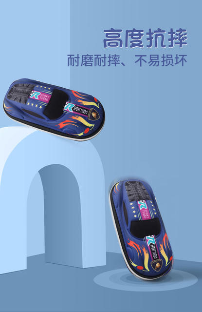 Primary School Children's Boy's Formula Table Large Capacity Wear-resistant Waterproof Zipper Stationery Case Racing Pencil Case Sports Car Pencil Case detail 8