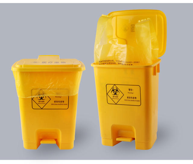 Medical waste garbage bag yellow thick hospital garbage bag vest flat black garbage bag spot detail 12