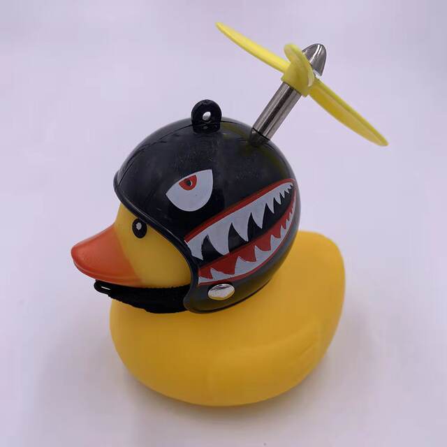 Bicycle Little Yellow Duck Accessories Car Ornaments Internet Celebrity Douyin Duck Helmet Sunglasses Necklace Mountain Bike detail 11