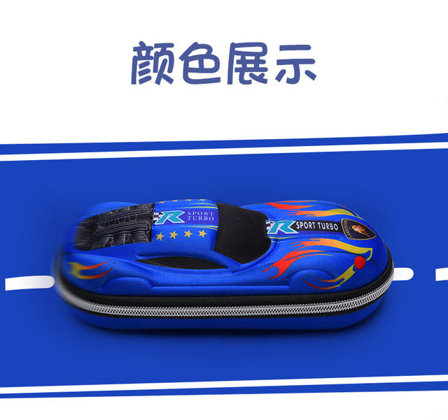 Primary School Children's Boy's Formula Table Large Capacity Wear-resistant Waterproof Zipper Stationery Case Racing Pencil Case Sports Car Pencil Case detail 10