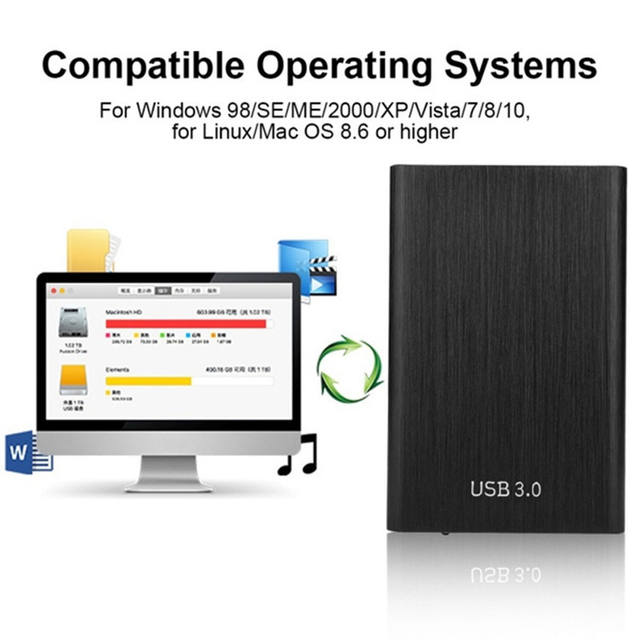 New Cross-Border Portable Solid-State Usb3.0 Brushed Metal 1Tb Large Capacity 8Tb/16Tb Mobile Hard Drive detail 8