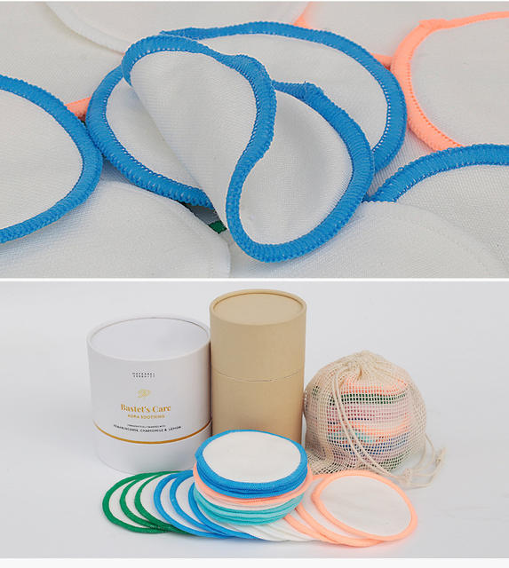Amazon Bamboo Fiber Makeup Remover Cotton Pad Reusable Round Bamboo Cotton Velvet Bamboo Charcoal Fiber Makeup Remover Pad detail 5