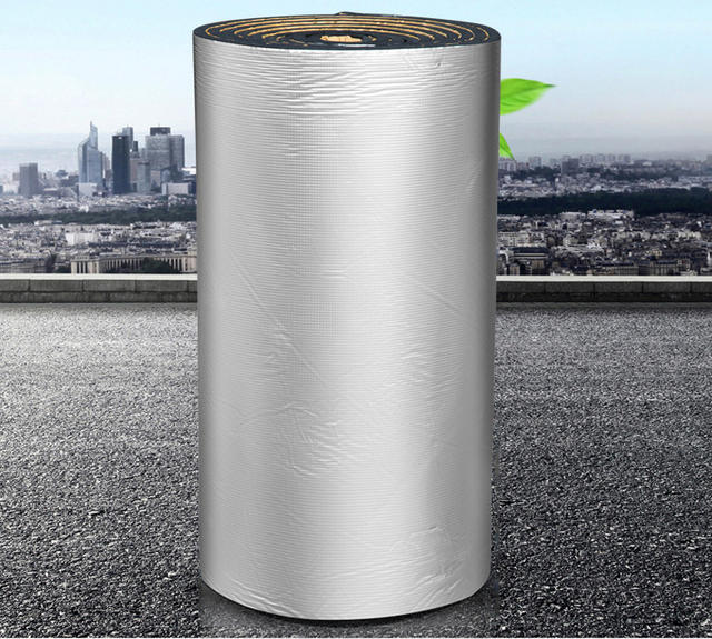 Aluminum Foil Insulation Cotton, Self-Adhesive Rubber Insulation Cotton, Sunroom Roof Sun Protection, Roof Insulation Board, High Temperature Resistant and Fireproof detail 4